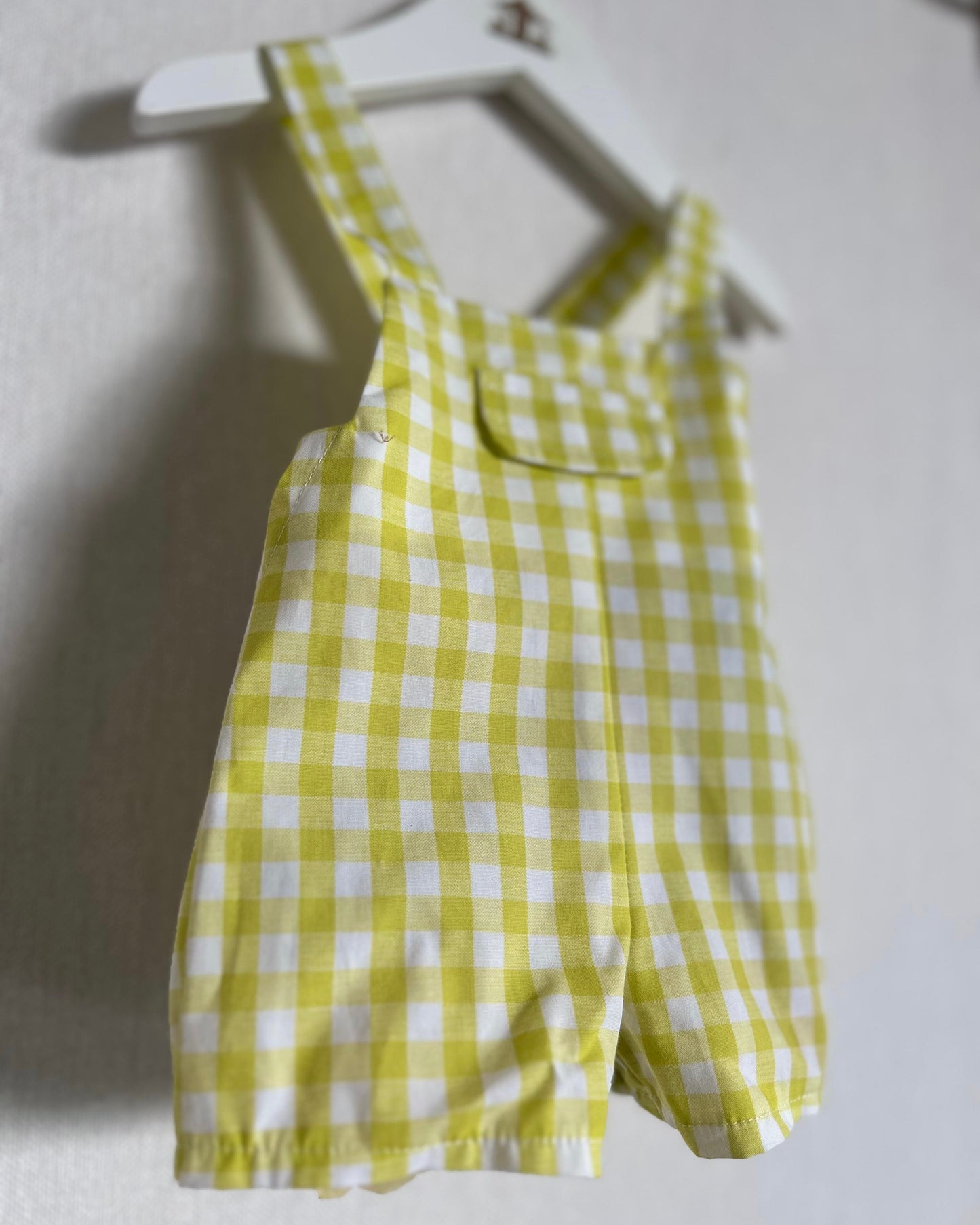 Overol Cuadros Amarillo