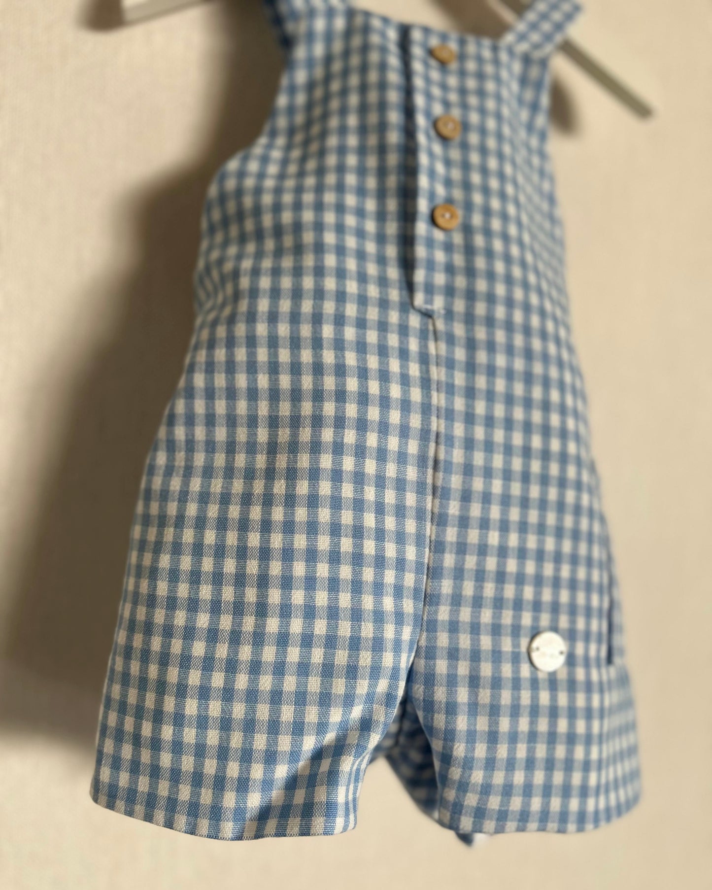 Overol Cuadro Celeste