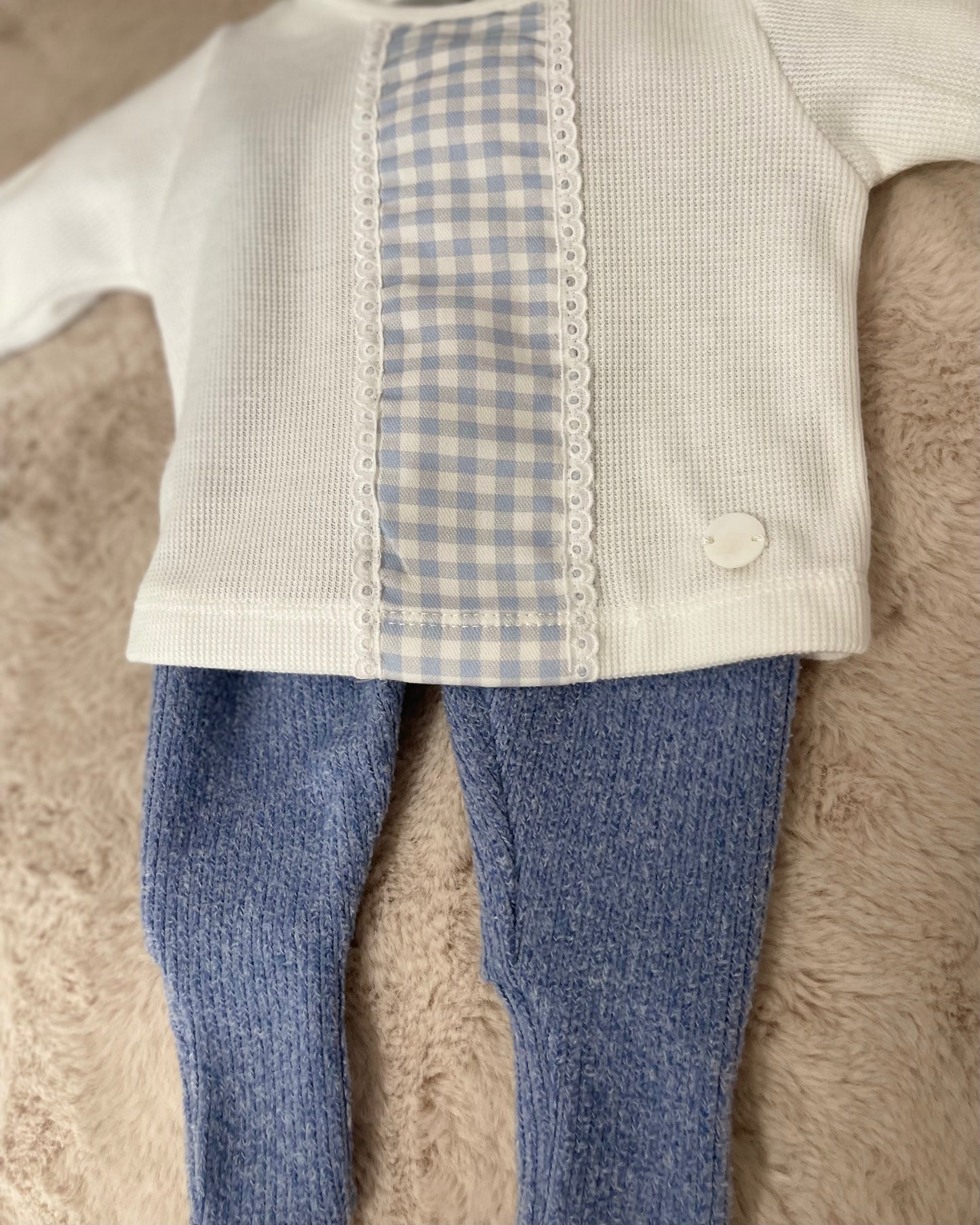 Conjunto Algodon Celeste