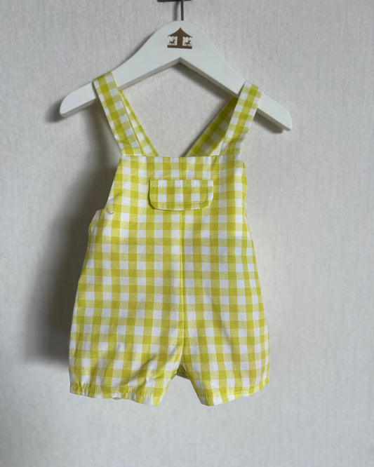 Overol Cuadros Amarillo