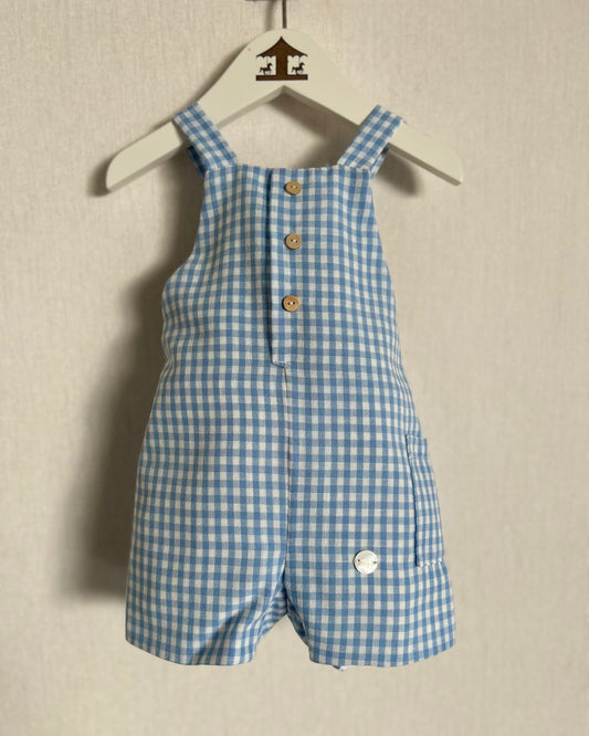 Overol Cuadro Celeste