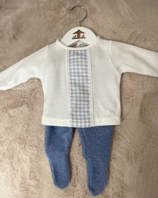 Conjunto Algodon Celeste