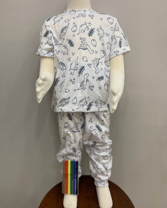 Pijama Para Colorear Niño