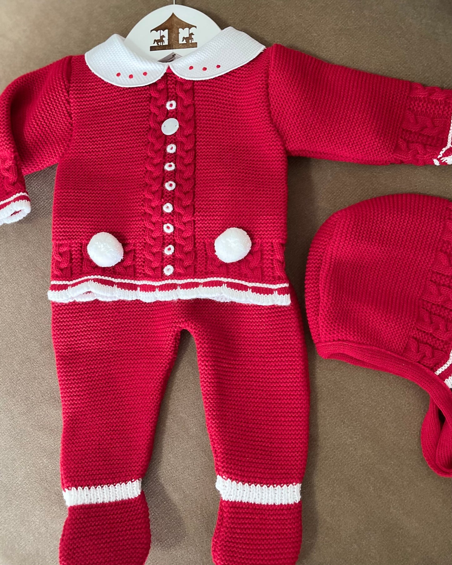 Conjunto Pompon Rojo