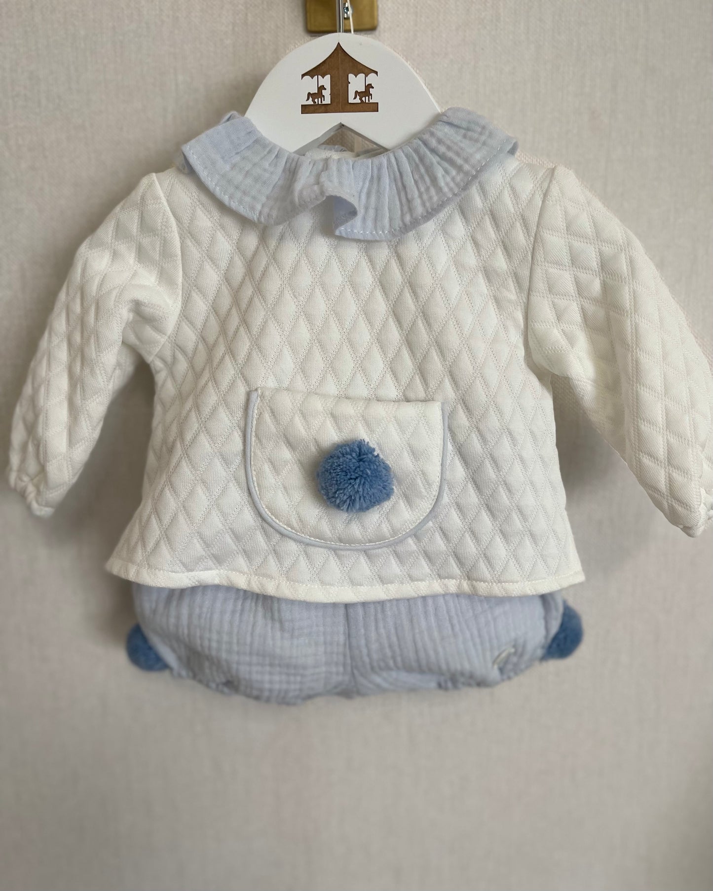 Conjunto Pompon Celeste
