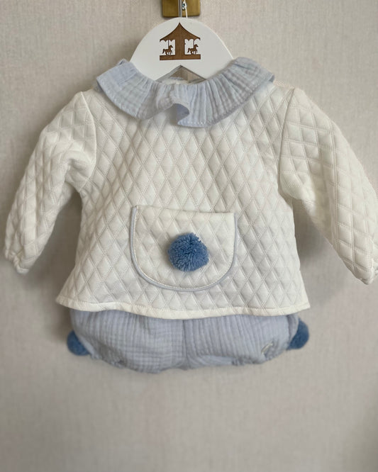 Conjunto Pompon Celeste