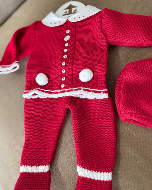 Conjunto Pompon Rojo